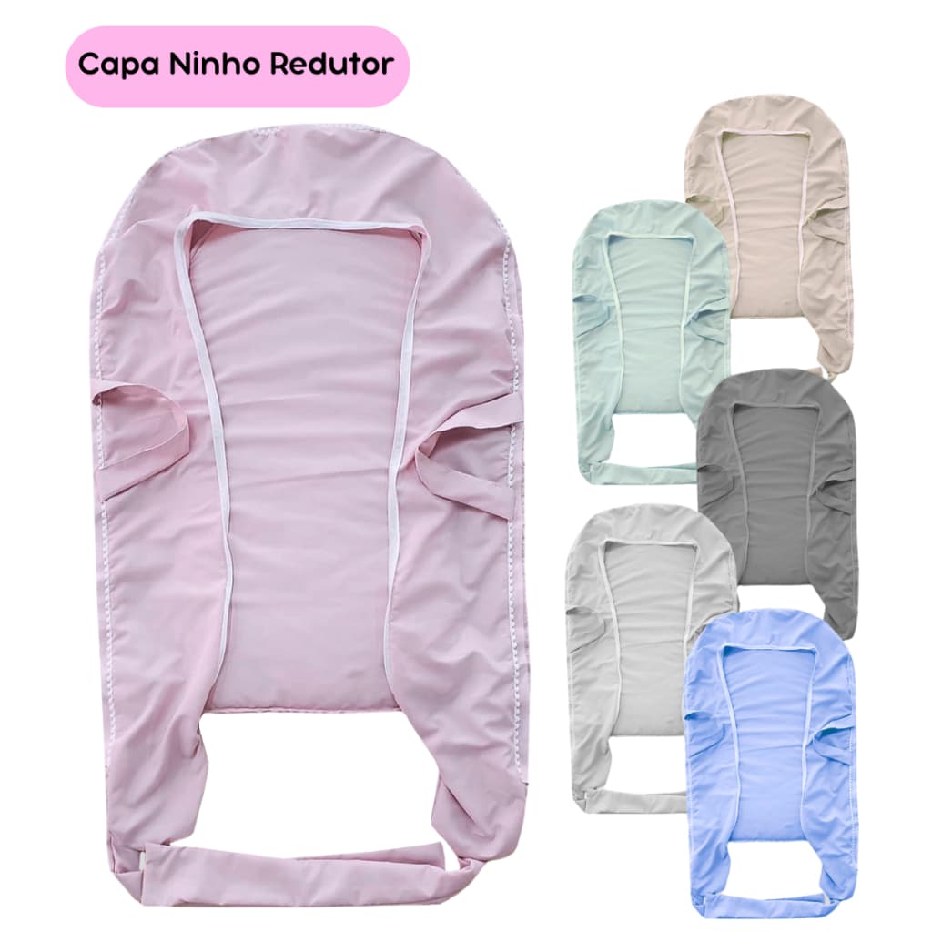 CAPA de Ninho Redutor de Berço e Cama + CAPA Travesseirinho Sem Enchimento Várias Cores