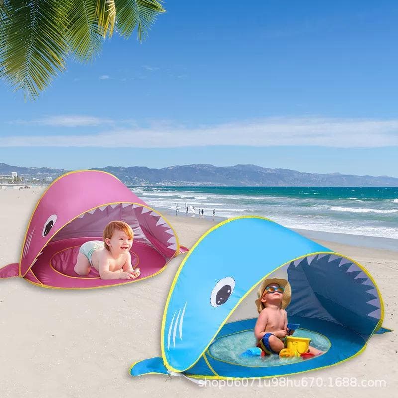 Tenda De Praia Portátil Para Bebês Proteção Solar Exterior UV Piscina Brincadeira Com Água