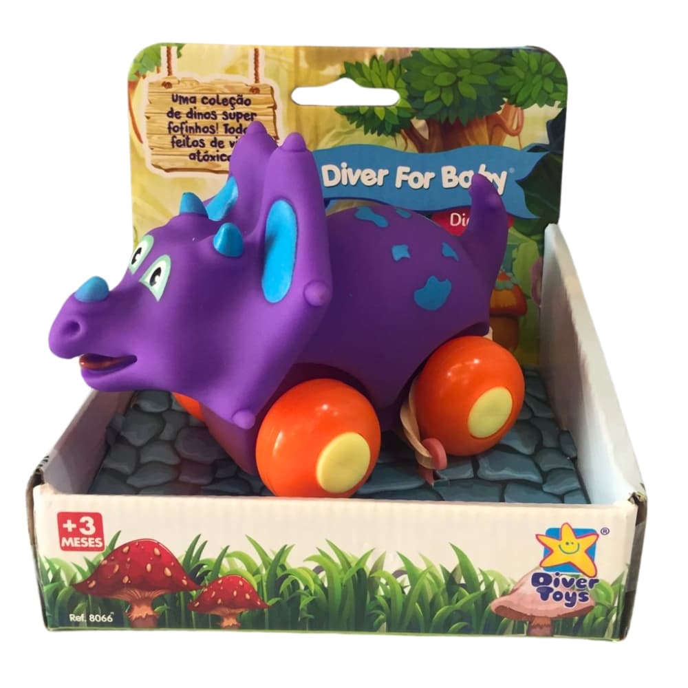 Mordedor De Carrinho 8066 Diver For Baby Dinos Divertoys Diversão Dia Das Crianças Presente Barato