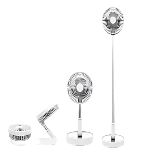 Ventilador Portátil Ajustável, Dobrável E Bateria Longa