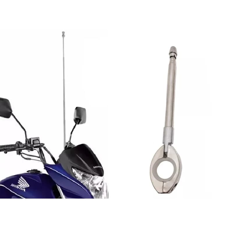 Antena Corta Pipa Linha Chilena Cerol Cromada Motos Universal IMPORTADO 2007 Rdw