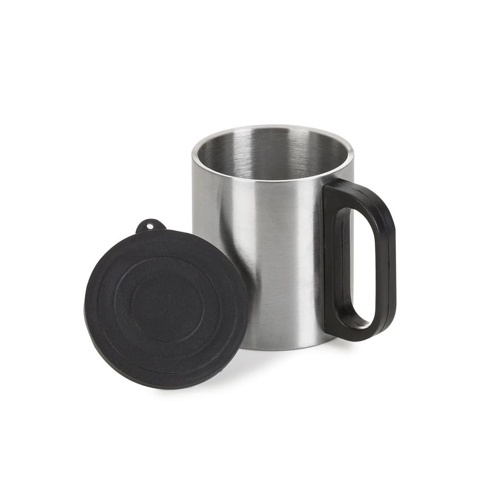 10 Canecas inox café ou chá com tampa e alça 180ml