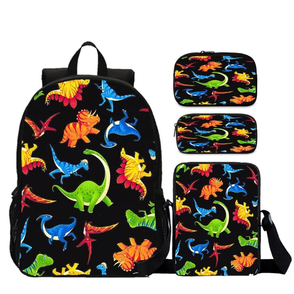 Kit Dinossauro: Mochila, Lancheira, Estojo e Nécessaire Personalizados  Dino Aventura Pré-Histórica!