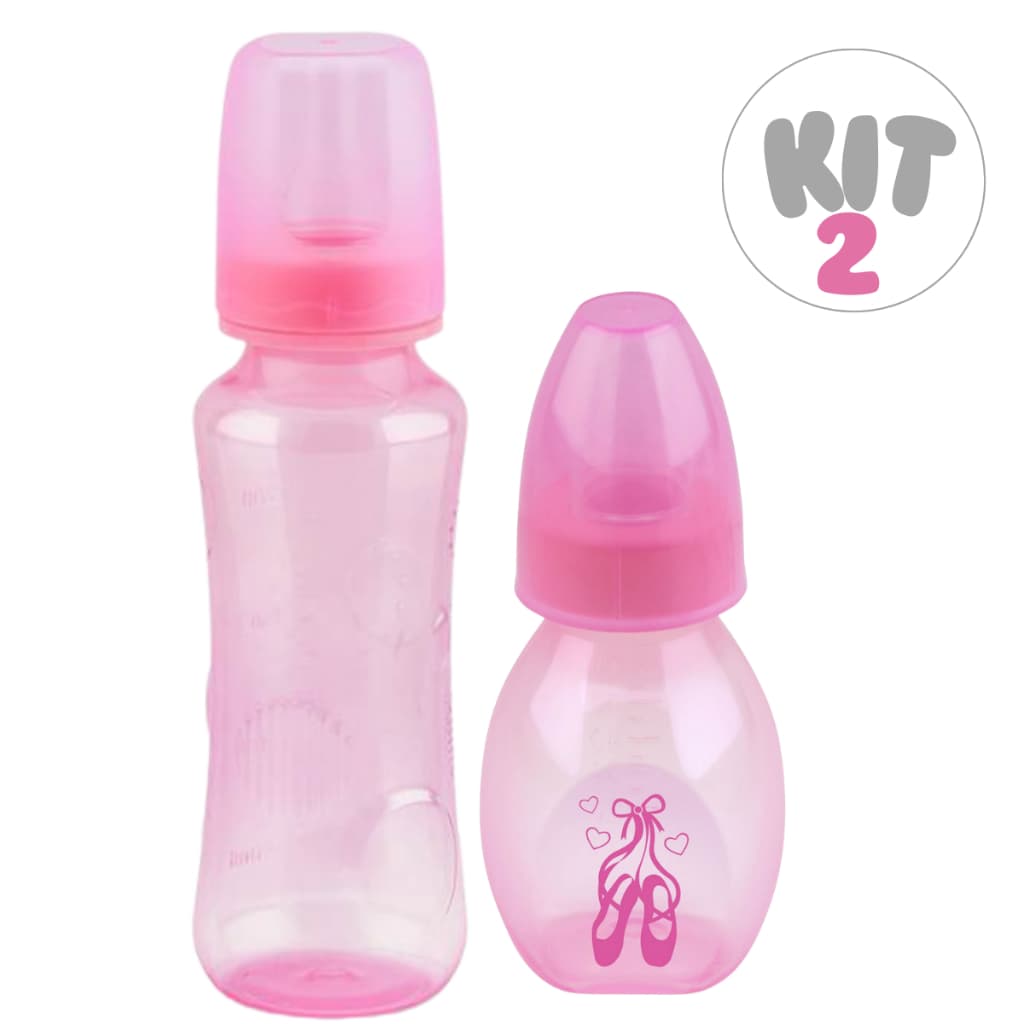 Kit 2 Mamadeiras 240ml 60ml para Bebê