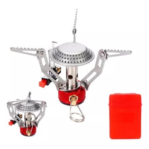 Mini Fogareiro Portátil  com Acendimento Automático Pesca pescaria Camping Trilha montanhismo