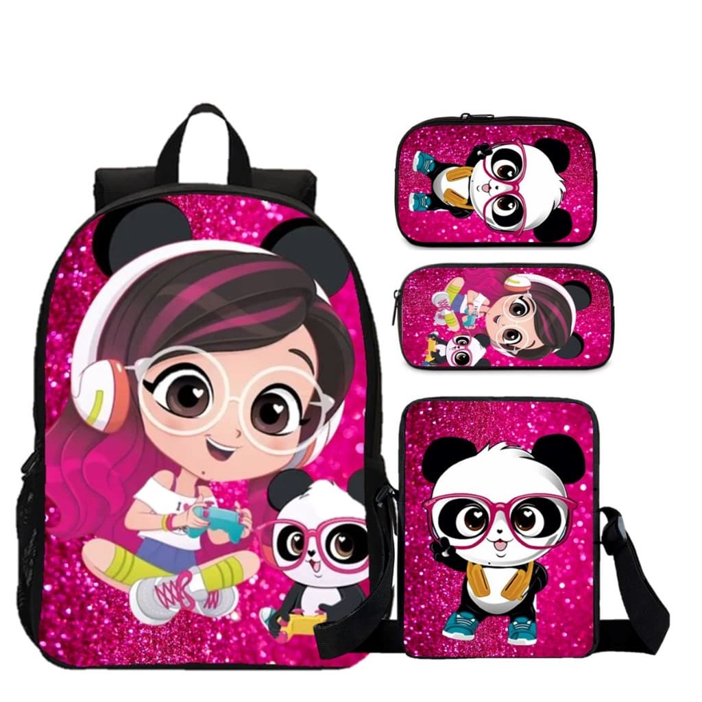 Kit Escolar Luluca: Mochila, Lancheira (Bag), Estojo e Nécessaire Personalizados - Alegria e Estilo!