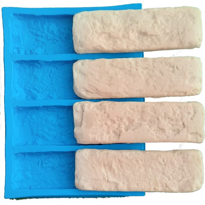 Molde Forma Silicone Para Placa 3D - Gesso / Cimento  - Tijolinhos Brick
