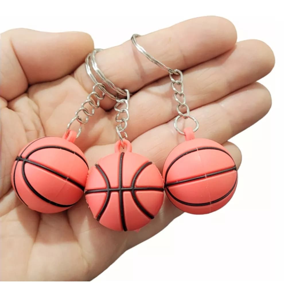 Cartela com 12 Chaveiro Bola De Basquete Presente Brinde