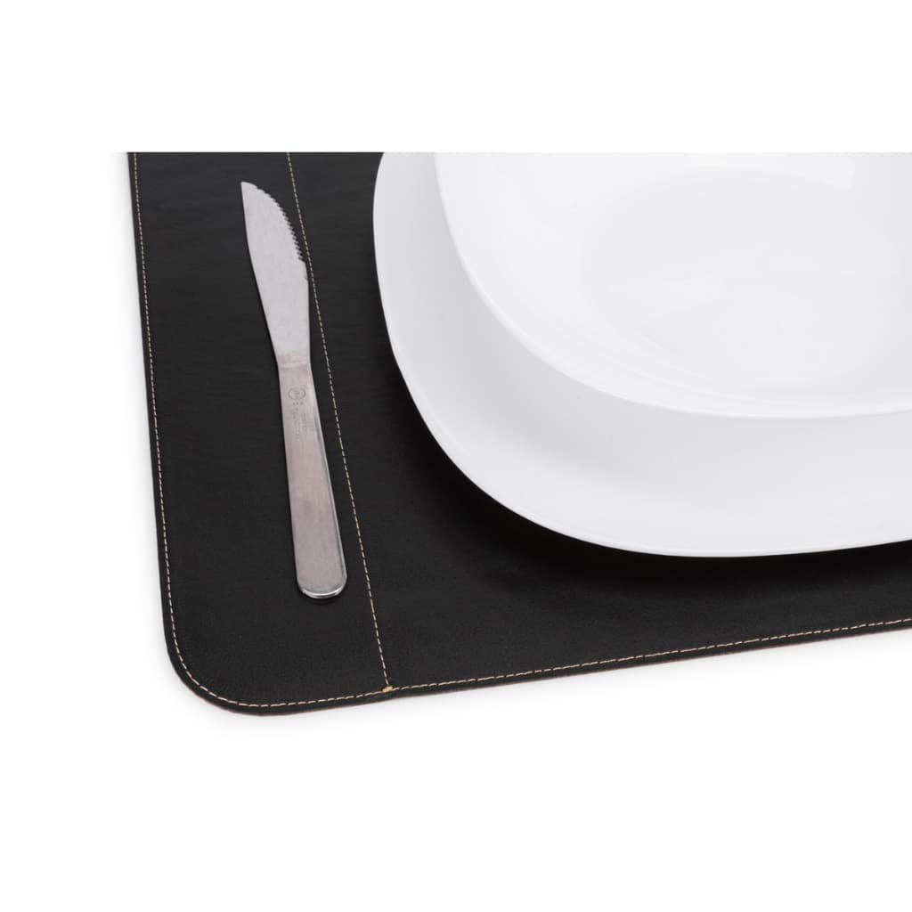 kit 40 jogo americano para restaurante dupla face com sua logo gravada cor preto/café