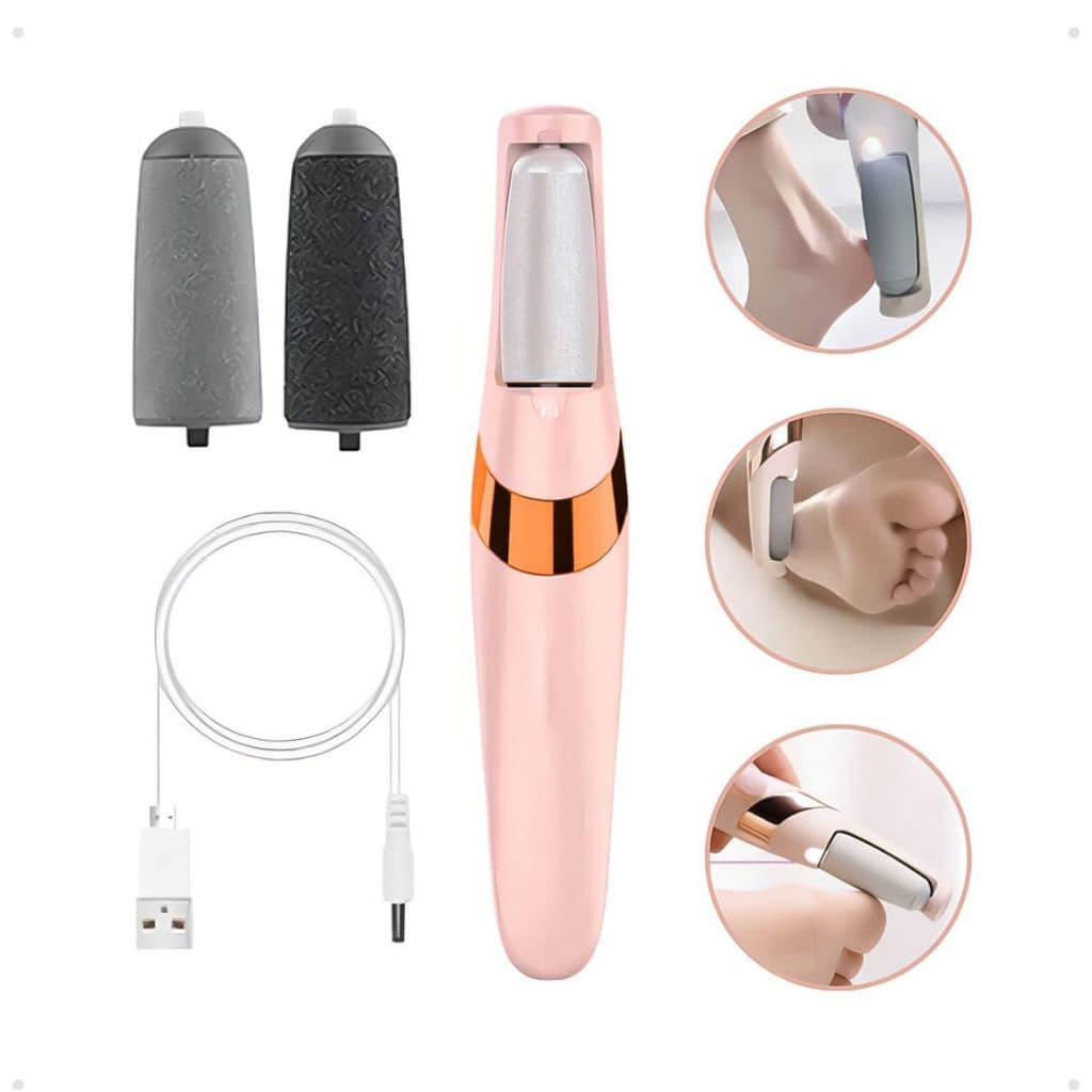 Lixa De Pé Esfoliador Elétrico Para Tirar Calos Pedicure Aparelho Portátil Recarregavel