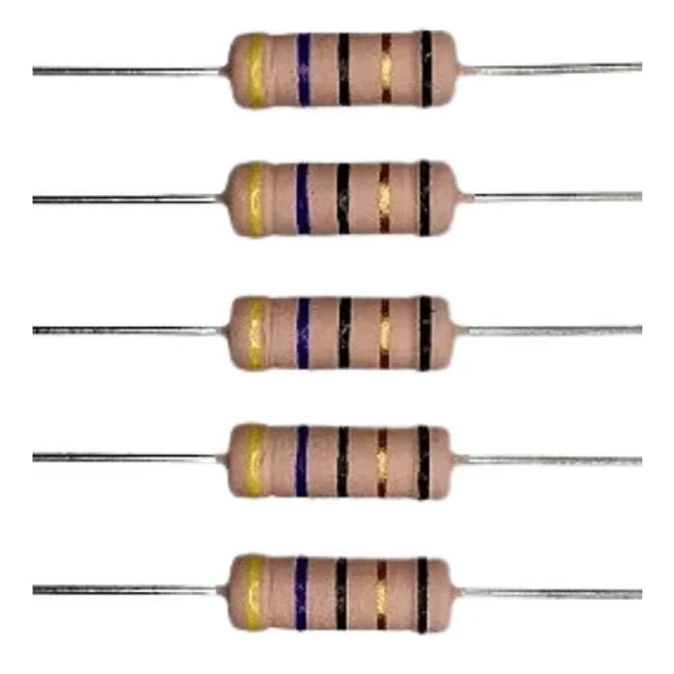 10 RESISTOR DE FIO 47R 5W ( 47 OHMS 5W )