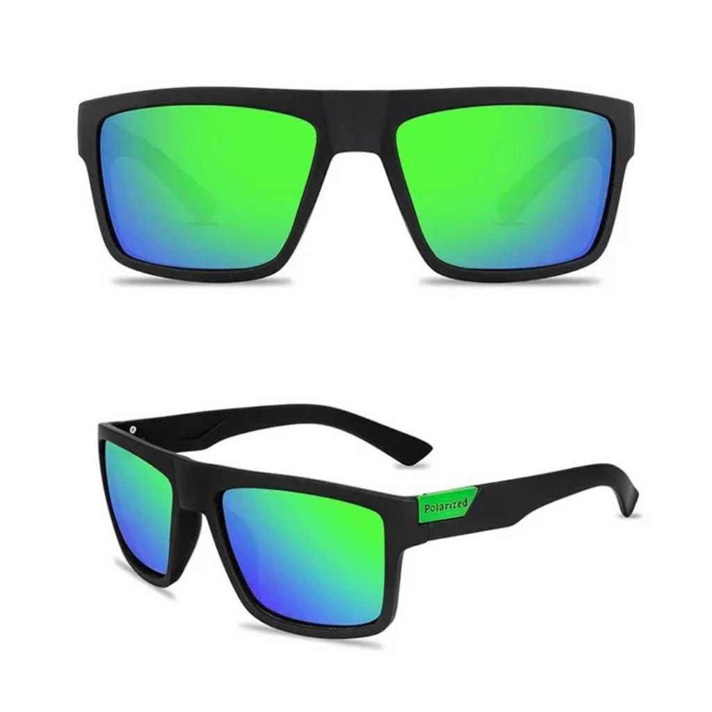 Óculos De Sol Esportivo Polarizado Uv400 Espelhado Verde