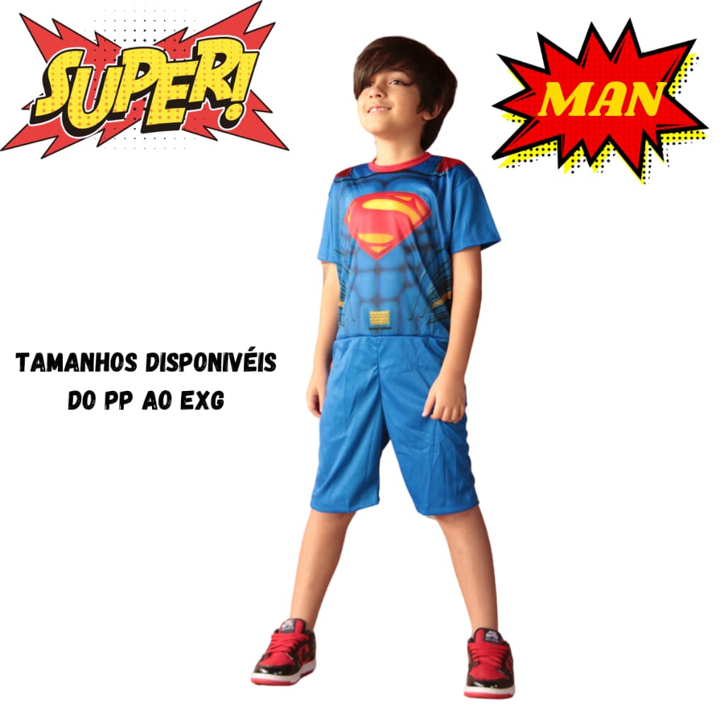 Super Man Roupa Infantil Temática de Aniversário