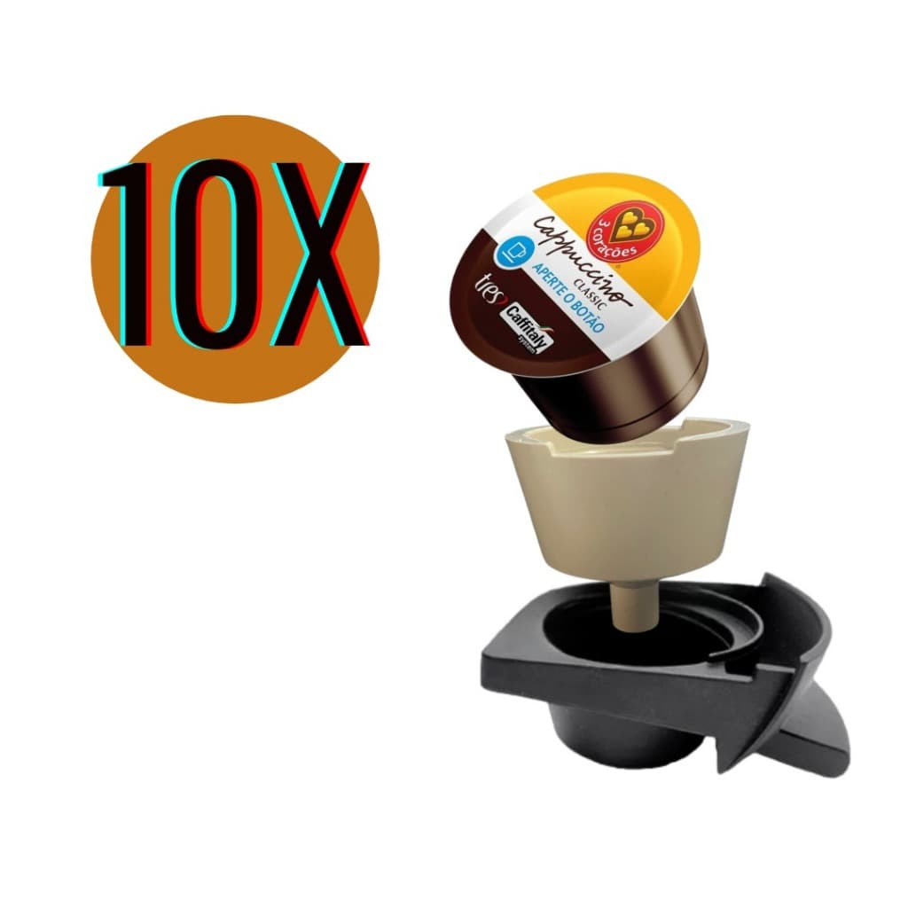 10x Adaptador Cápsula Três Corações Para Máquina Dolce Gusto