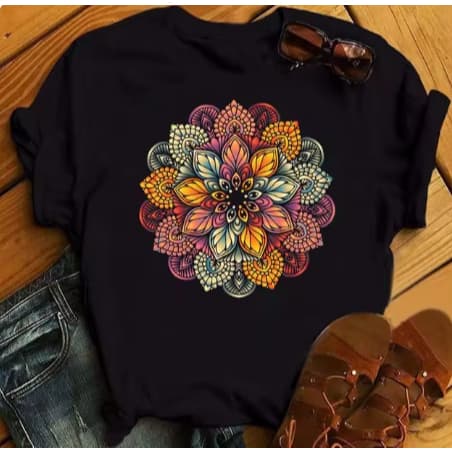 Camiseta Mandala Conexão Espiritualidade Veredas Estampas