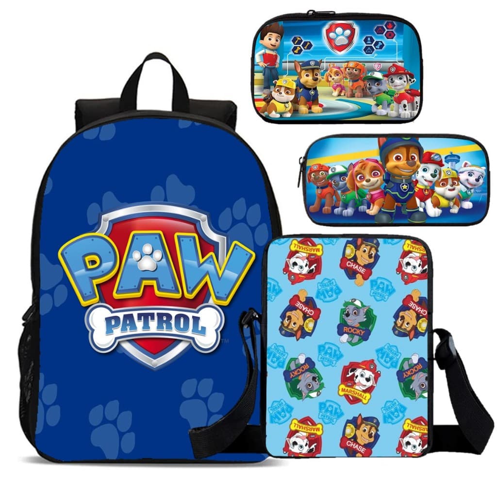 Kit Escolar Patrulha Canina para Menino: Mochila, Lancheira, Estojo e Nécessaire Personalizados