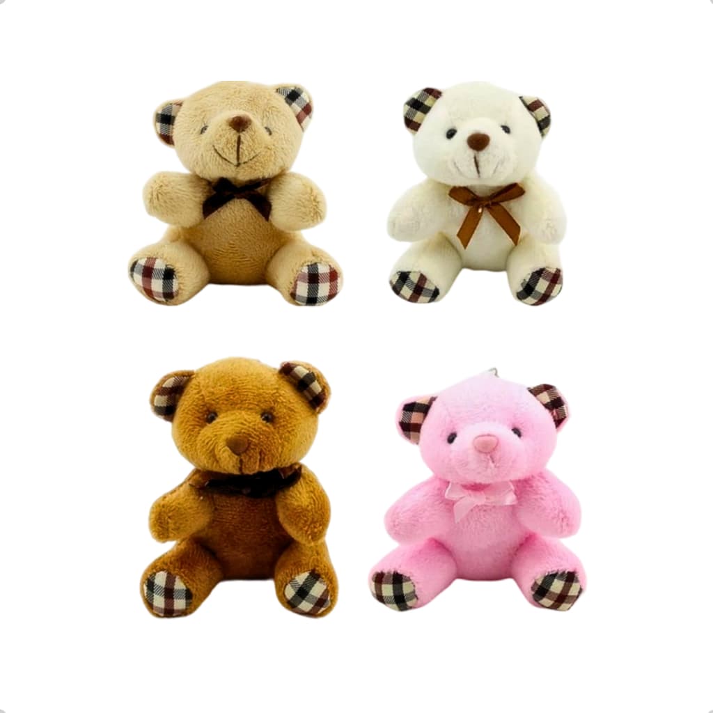 kit 4 chaveiro urso Pelúcia Lembranças Festas Coloridos