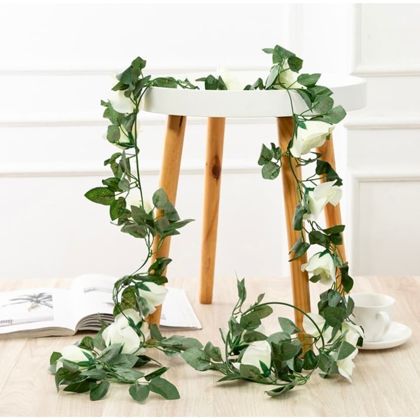 Corrente de Rosas com 2.00 metros Flores Artificias Decorativas Decorações Muito Realistas