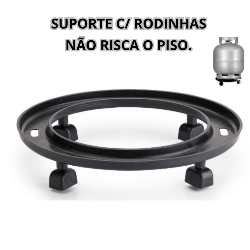 Suporte para Botijão de Gás Com Rodas Base Bujão de Gás Organizador Pé Base Botijão Gás Com Rodinhas