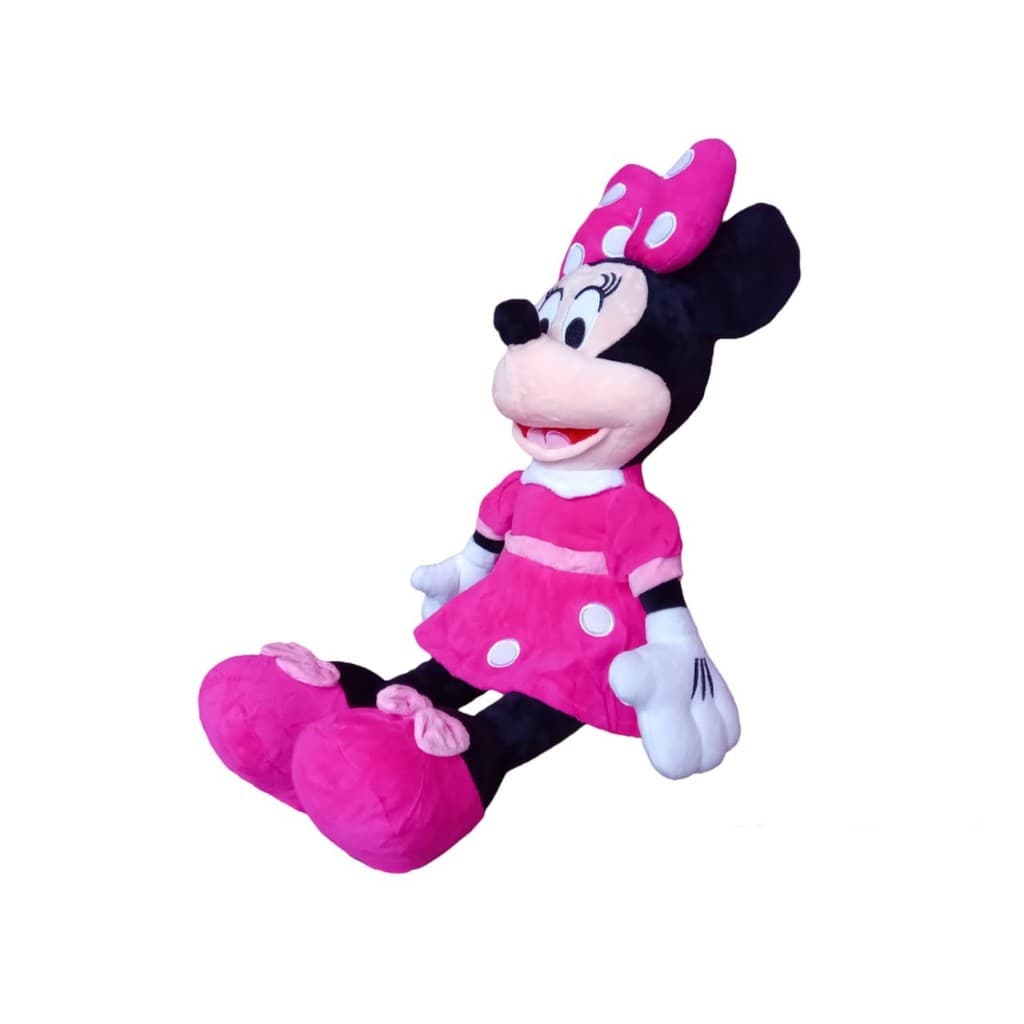 Pelúcia Minnie Rosa Antilérica 50 Cm Vestido Com Laço Fofinha