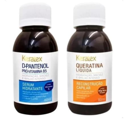 Kit Keratex Serum Hidratante D-pantenol E Queratina Liquida 60ml