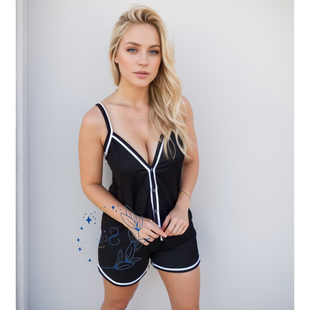 Pijama De Alcinha De Verão Aberto Com Botões Em Malha Super Premium, Cirurgico, Gestante, Amamentação