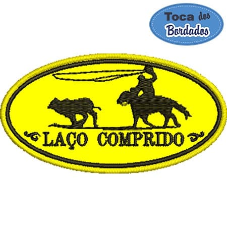 Patch Bordado Laço Comprido 5x10 cm Cód.5550 amarelo cowboy peão