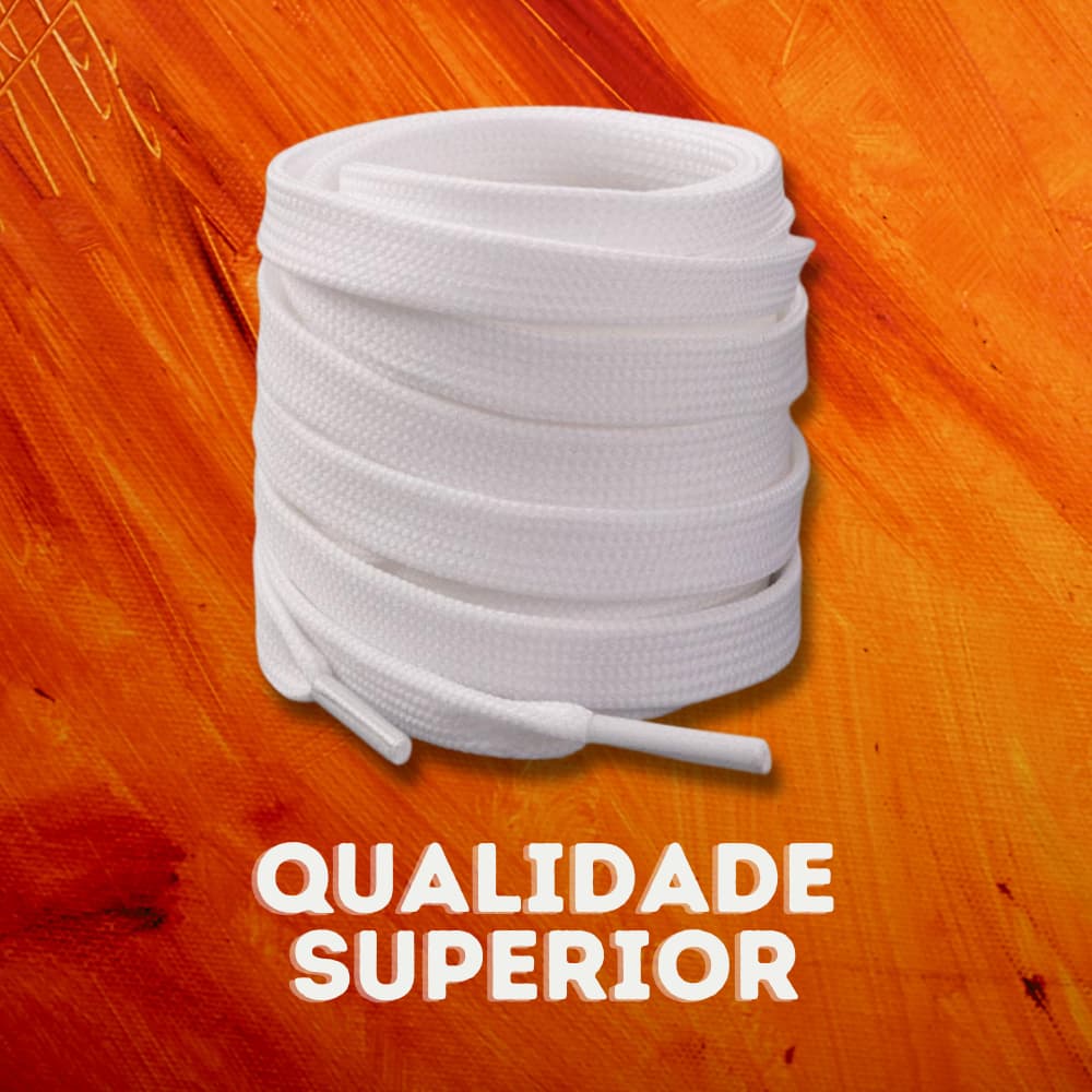 Pares Cadarço de Tenis 140cm Achatado Atacador Chato