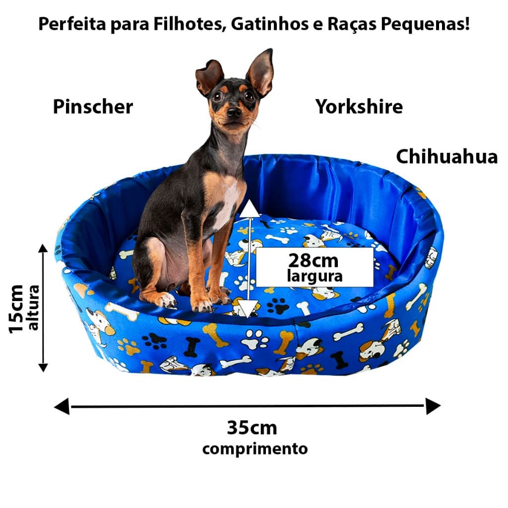 Cama Pet Europa Oval Nº1 MicroPet - Porte Pequeno