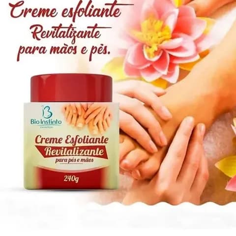Creme Esfoliante Corporal  Revitalizante Pés e Mãos, Corpo e Pele 240G - Bio Instinto
