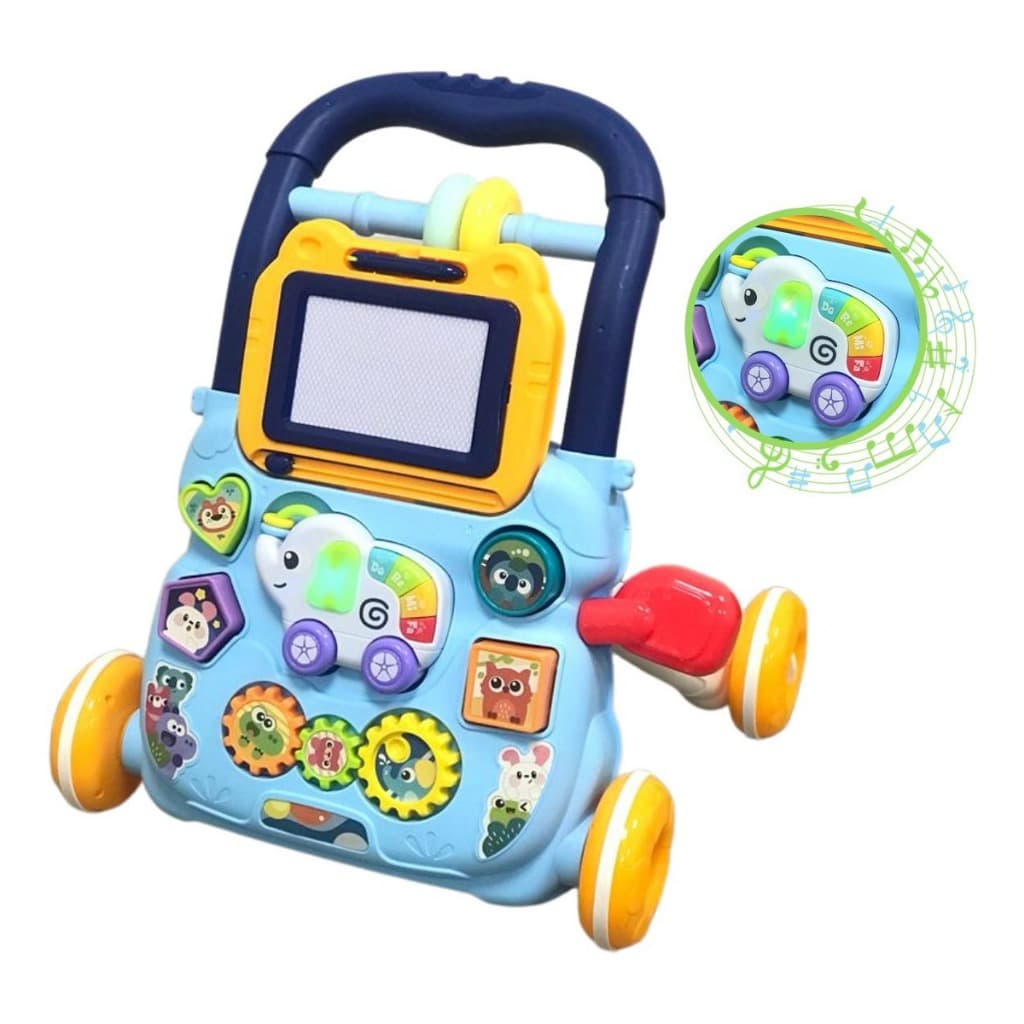 Andador Empurrador Infantil Didático Atividades Musical Bebe Brinquedos Removíveis Lousa Mágica Mobile