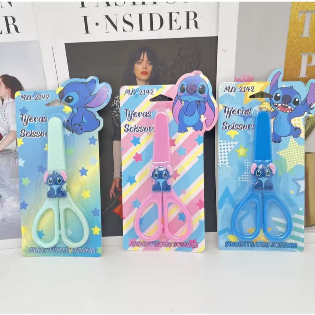 Tesoura Stitch escolar sem ponta papelaria- Unidade