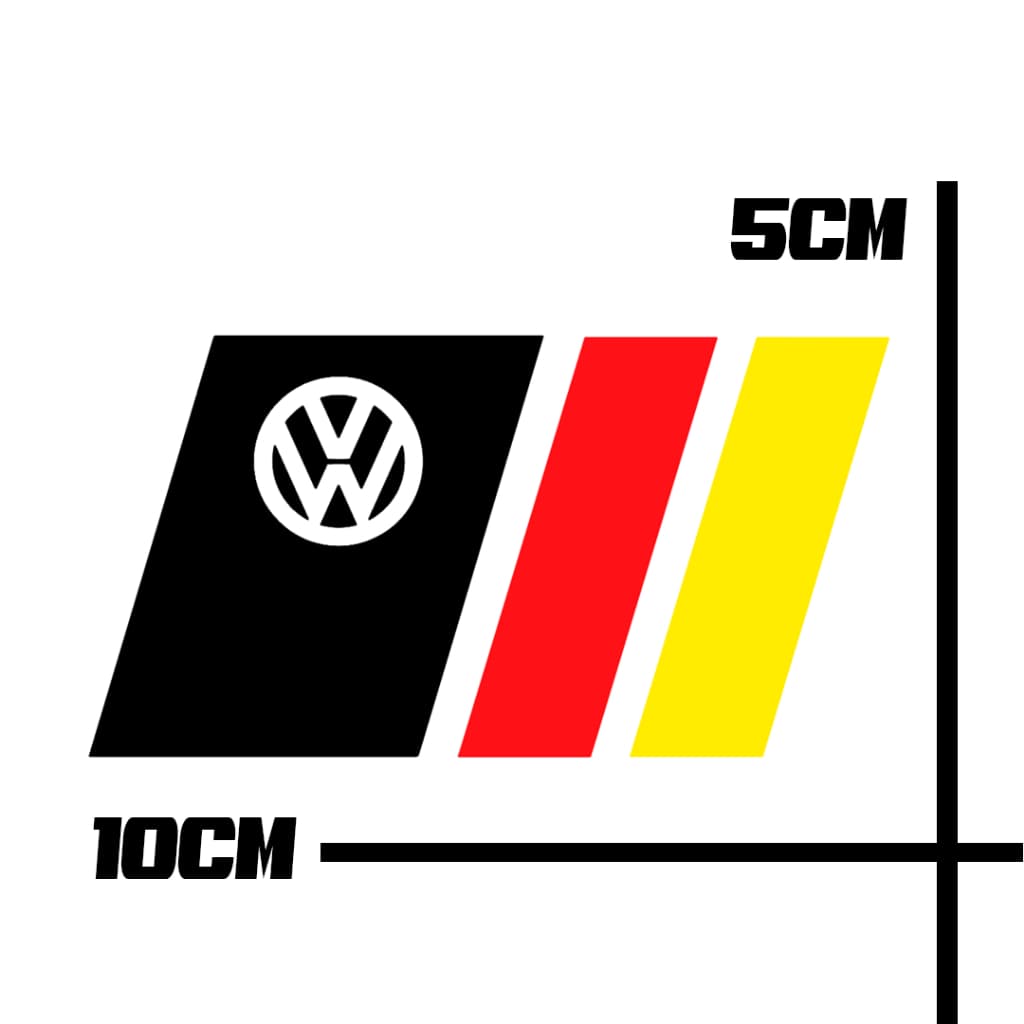 Adesivos Bandeira País Alemanha Emblema Volkswagen - Carro