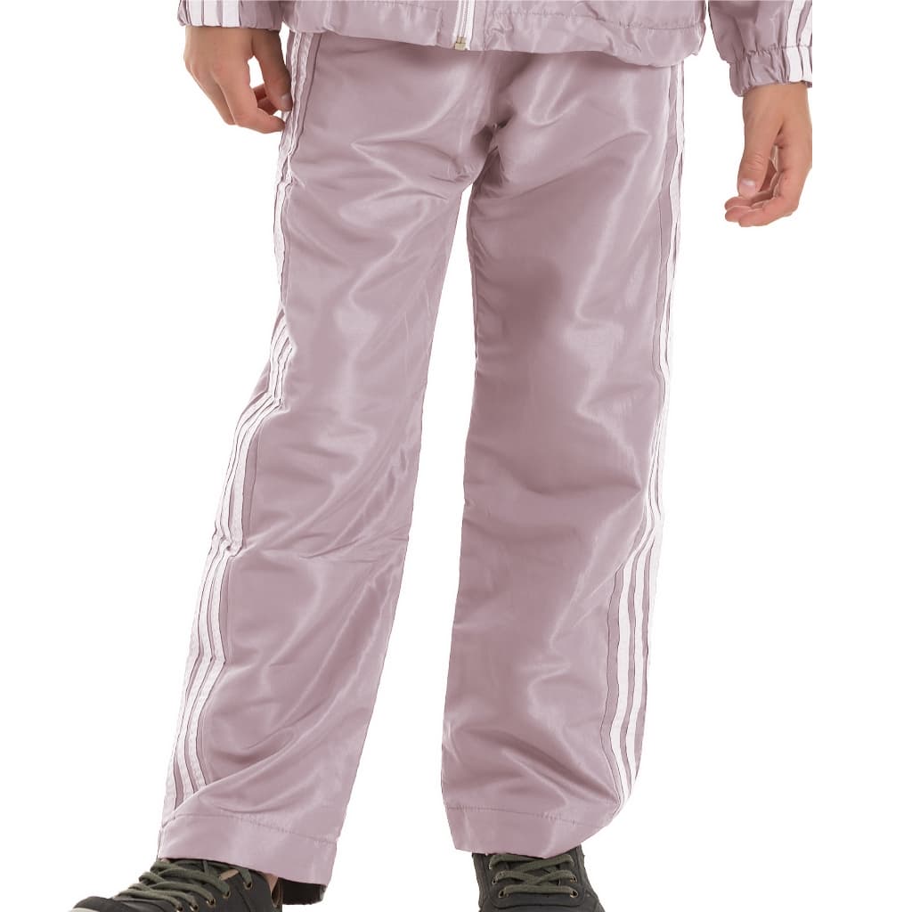 Calça Tactel Forrada Infantil Menina Lilás 3 Listras