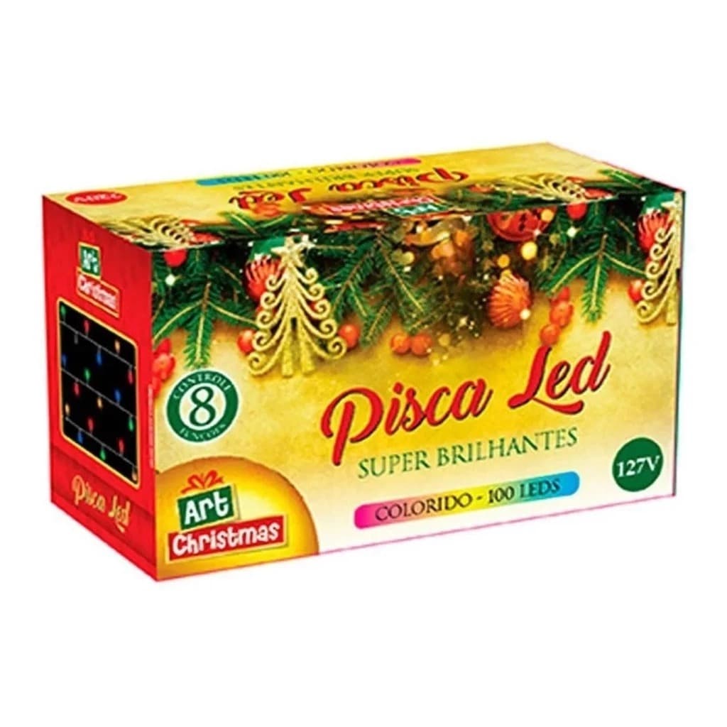 Pisca Pisca Led 100 Luzes Colorido 8m 8 Funções