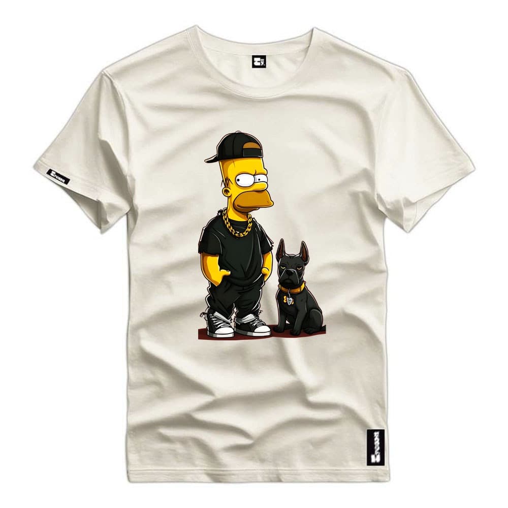 Camisa Camiseta Algodão Premium Homer Cão Exclusivo 2024