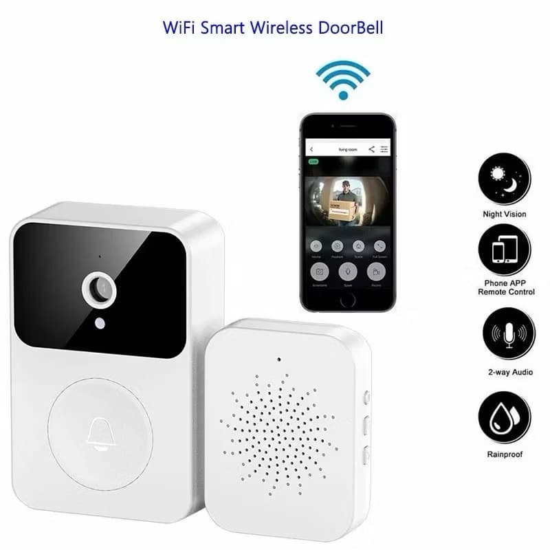 Campainha Camera Wifi Sem Fio Inteligente Interfone D Áudio-envio imediato