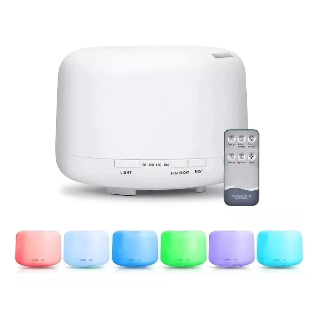 Difusor De Aromas, Umidificador De Ar Ultra-Sônico 500Ml