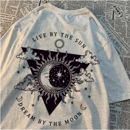 Camiseta estampa na frente Viva pelo sol sonho da lua Novo!