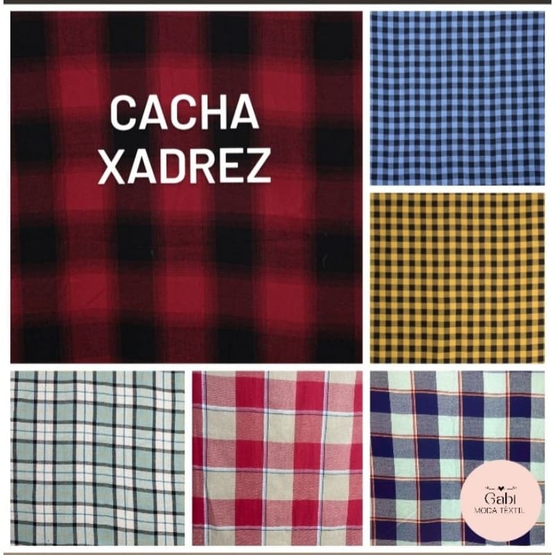 Tecido Cacha Flanelado Xadrez (2m x 1,50m)
