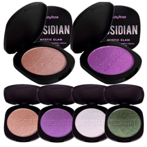 Iluminador e Sombra Cream Mystic Glam Obsidian Ruby Rose