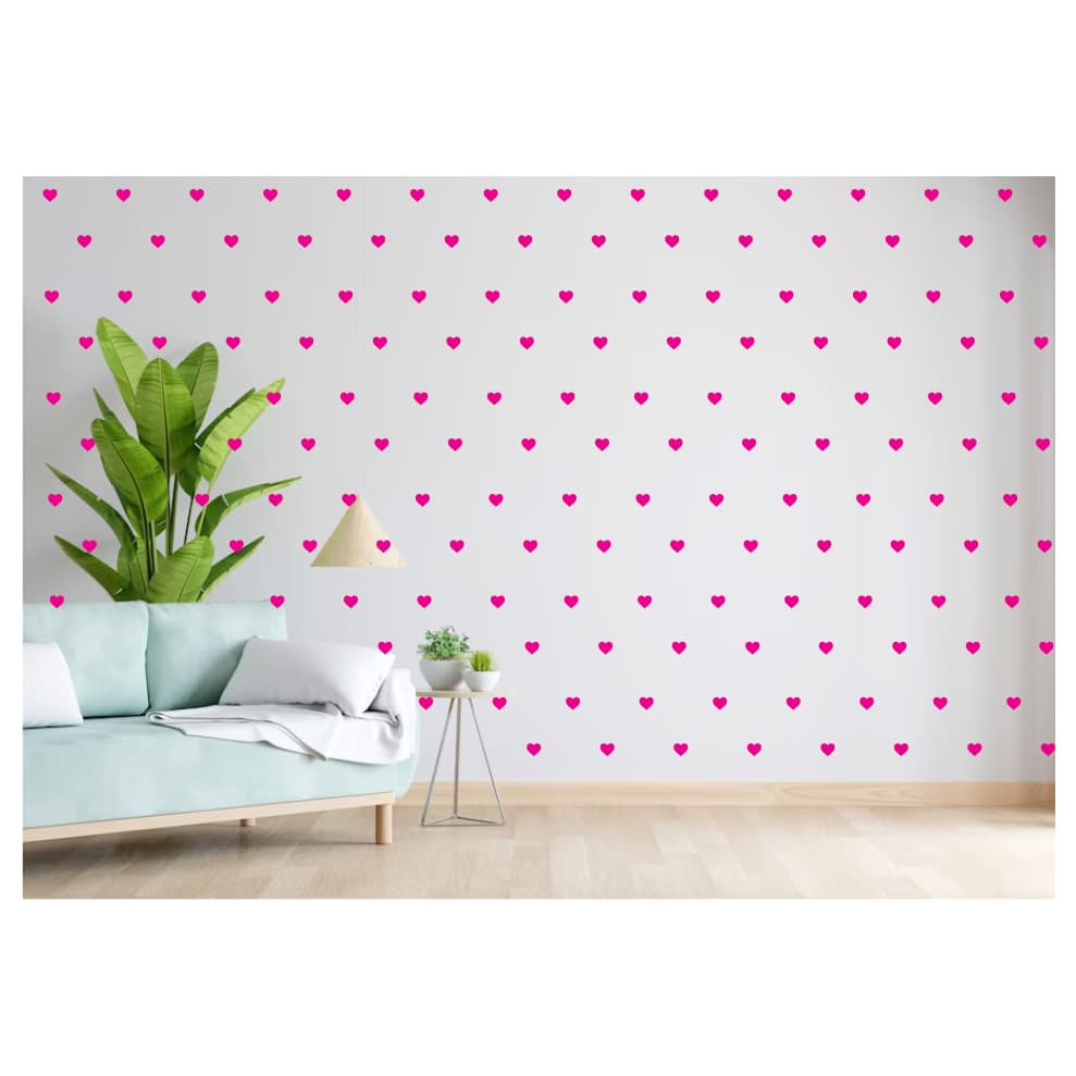 ADESIVO DE PAREDE DECORATIVO CORAÇÃO CORAÇÃOZINHO 3,5CM X 3CM 240 UNIDADES