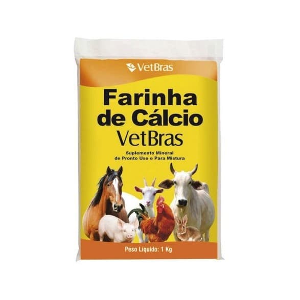 Farinha De Cálcio Para Aves 1kg Aves Em Geral VItaminas e Suplemento
