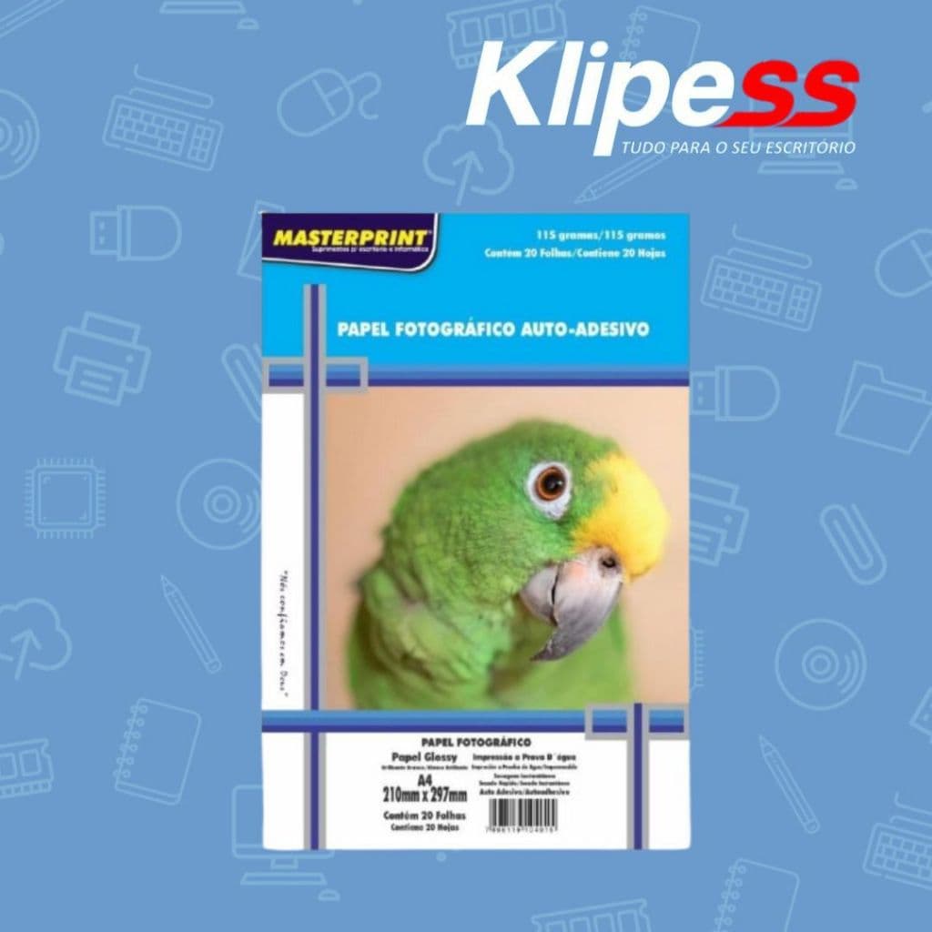 PAPEL FOTOGRAFICO GLOSSY COM BRILHO MASTERPRINT