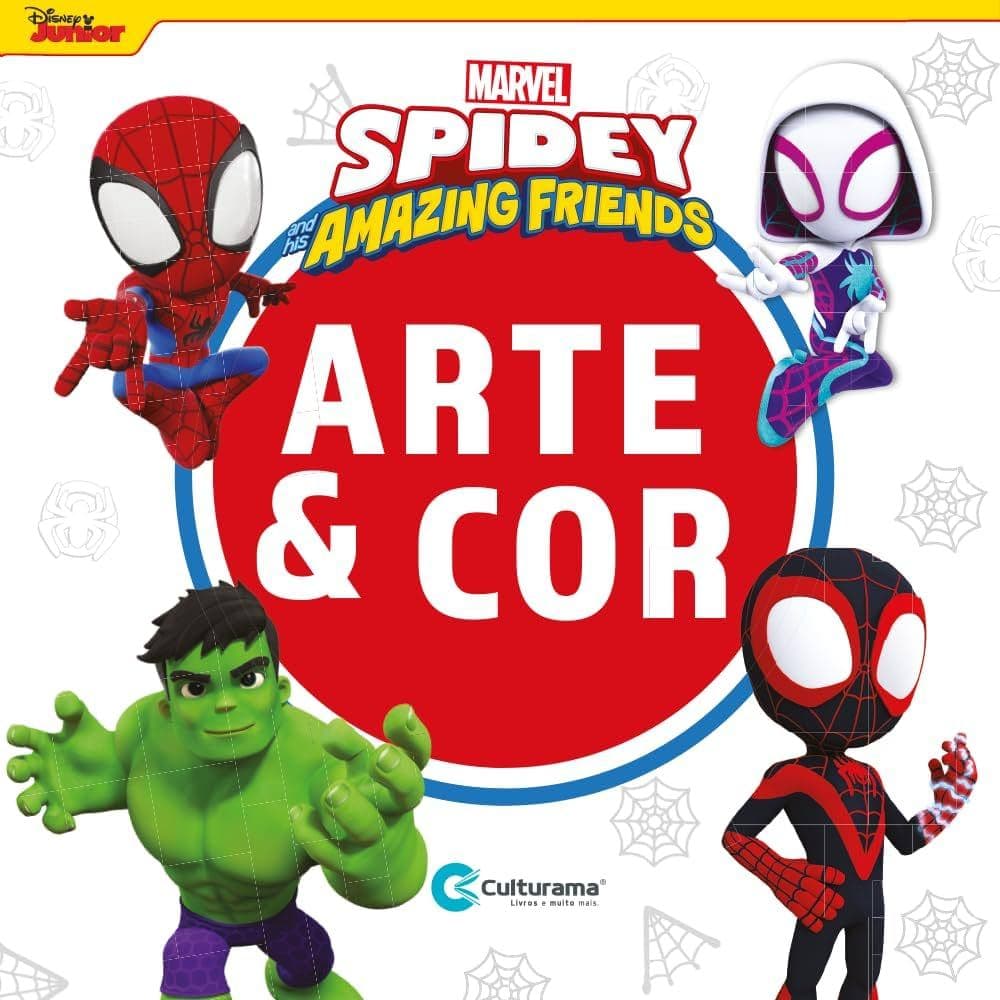Livro Arte e Cor Spidey - Atividades Criativas com o Homem-Aranha, Colorir e Brincar, Diversão Educativa para Crianças