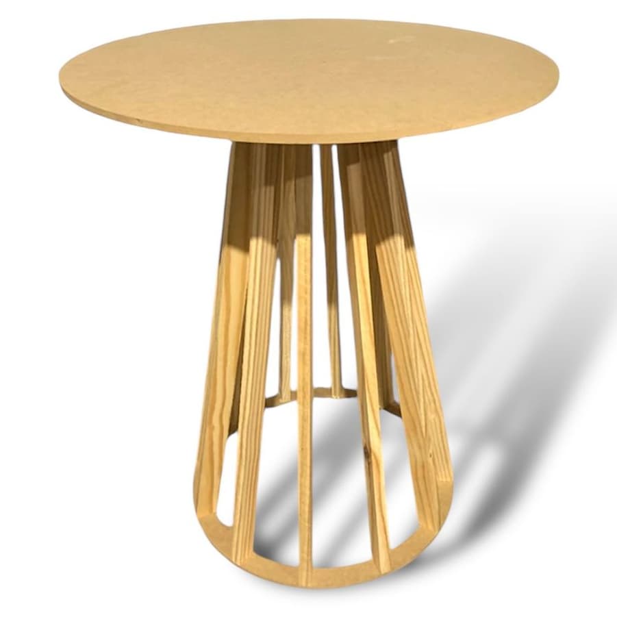 Mesa Ripada De Festa Tampo 50cmx70xm Em Mdf e Pés De Pinus