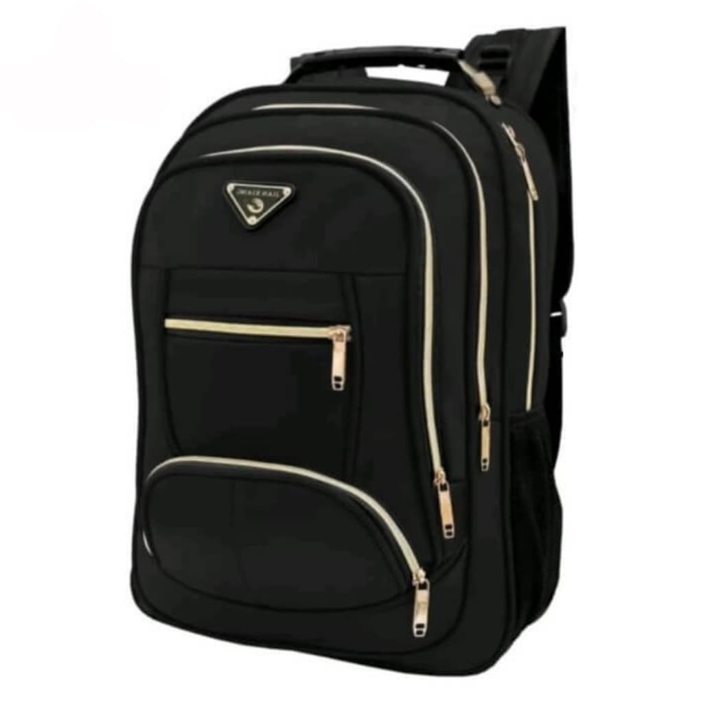 Mochila Reforçada Basic PREMIUM Notebook Zíper Dourado