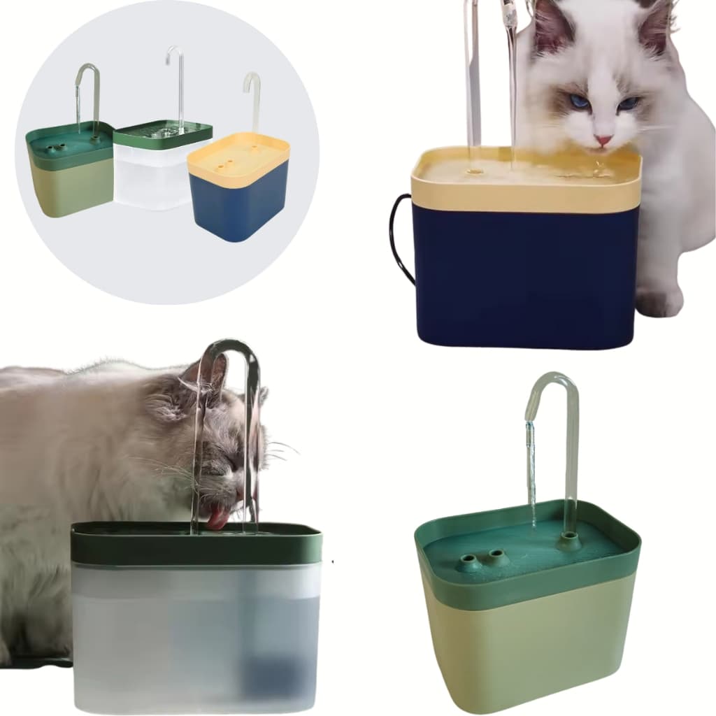 Bebedouro Gato Fonte de Água com Filtro Automático Elétrica Bivolt Silencioso 1,5L
