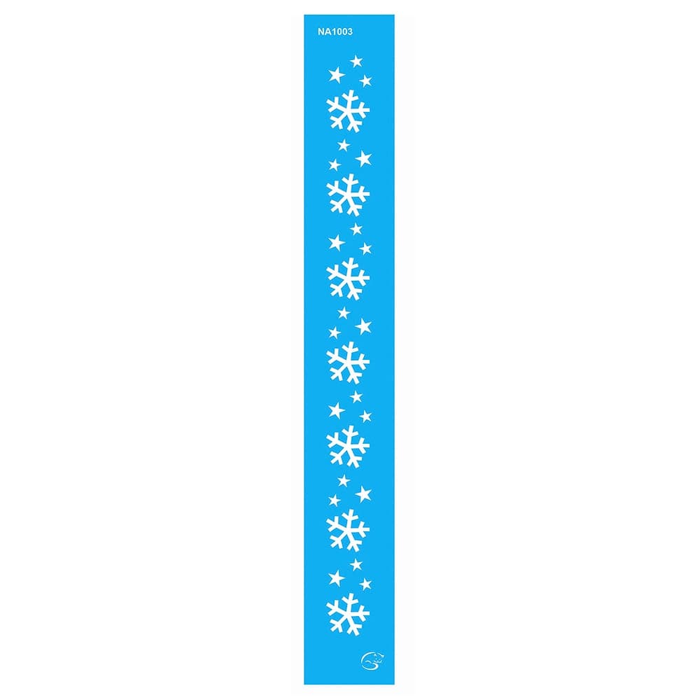 NA1003 - Barrado Floco de Neve - 4x30 - Stencil Gatas Arteiras