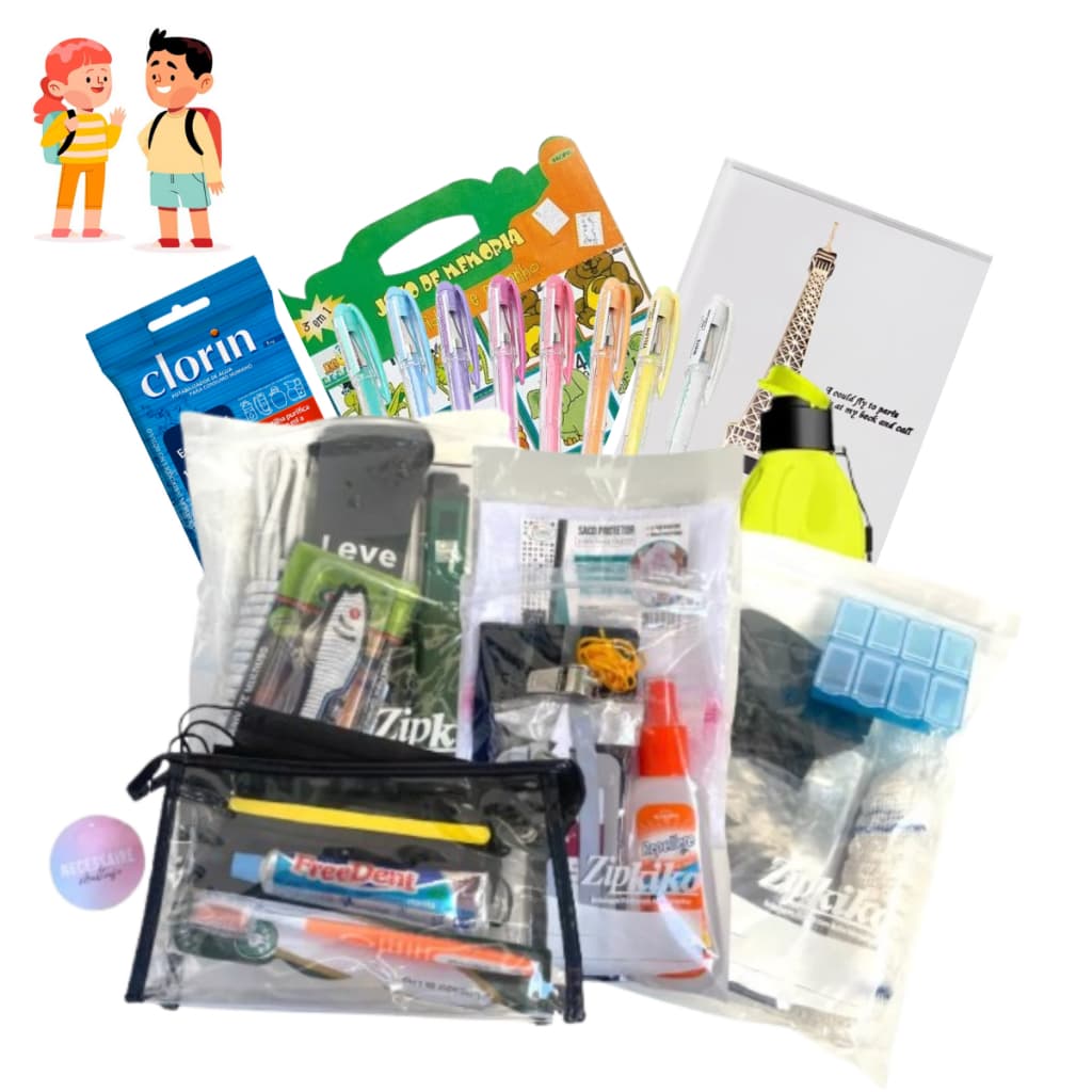 kit de Emergência Infantil com 56 Itens, sobrevivência, kit Completo